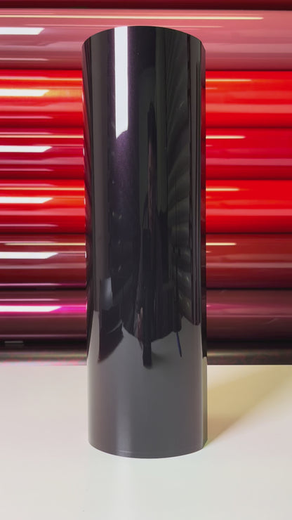 Flowing Black Charm Red Vinyl Wrap