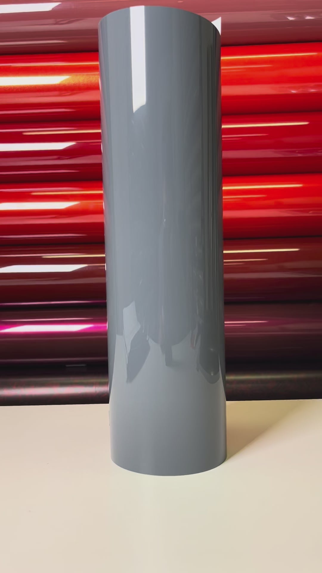 Load video: Crystal Cement Grey Vinyl Wrap