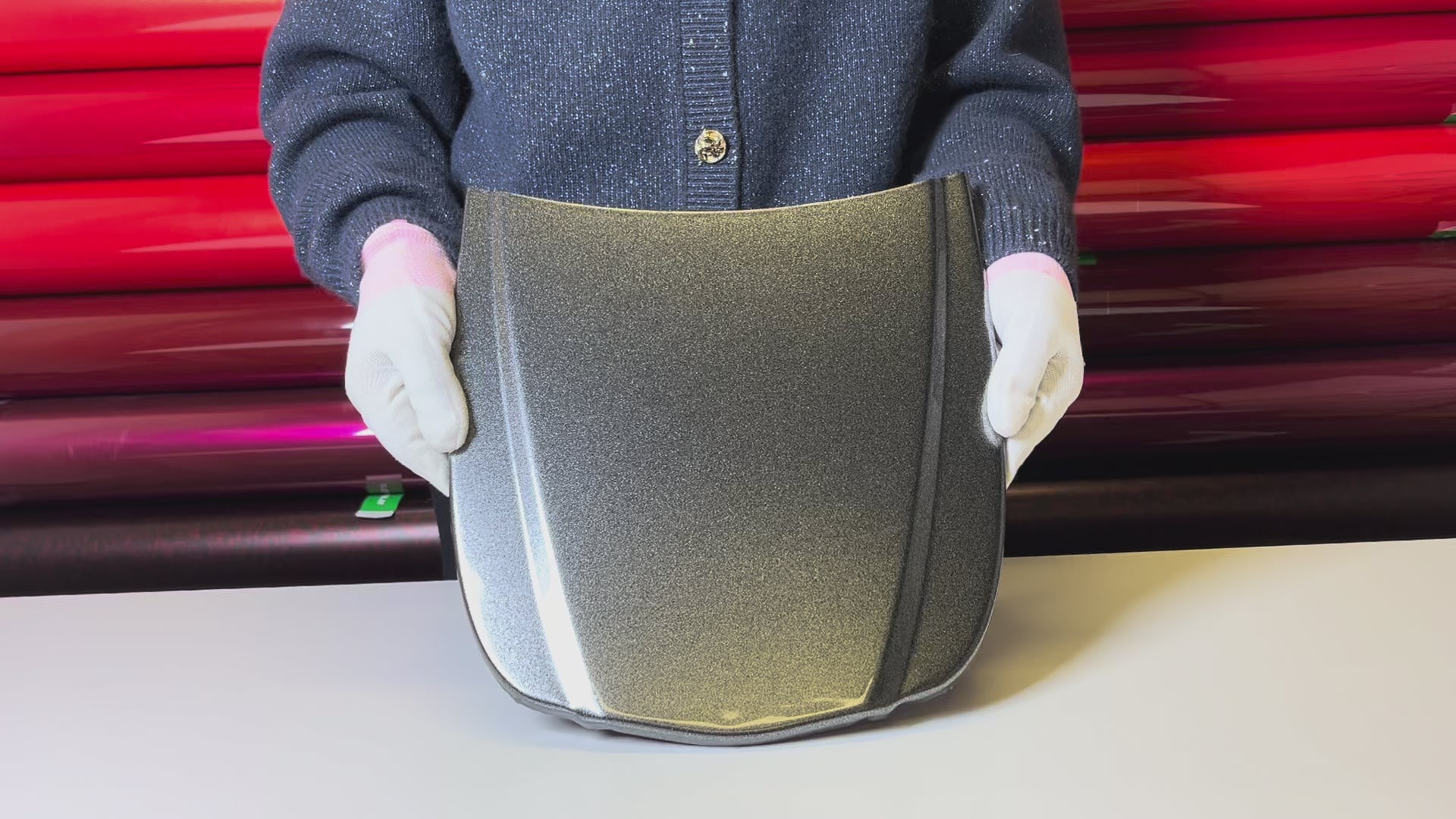 Load video: Heavy Metallic Graphite Gray Vinyl Wrap