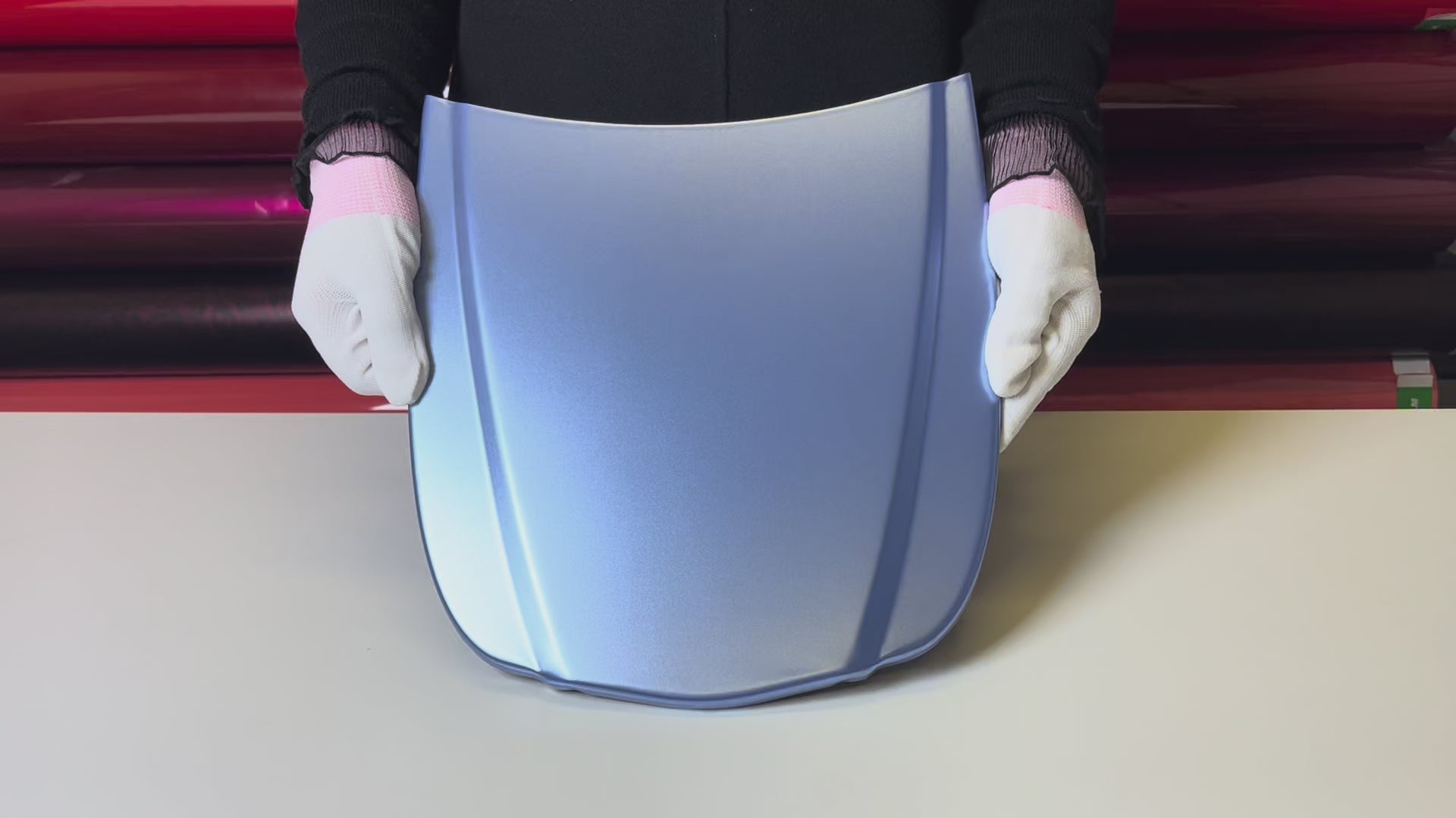 Load video: Electric Metallic Mist Blue Vinyl Wrap