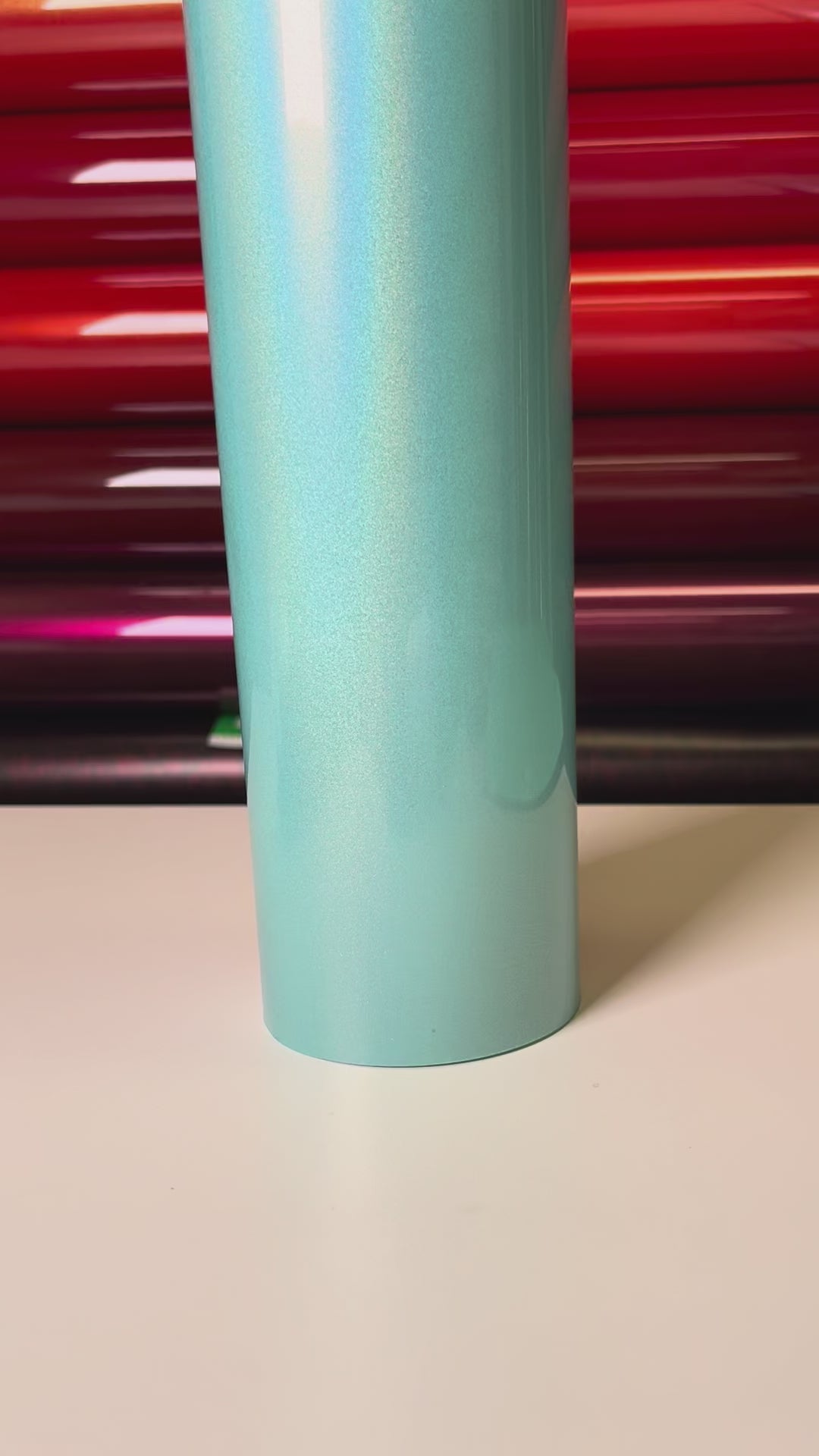 Load video: Holographic Tiffany Blue Vinyl Wrap