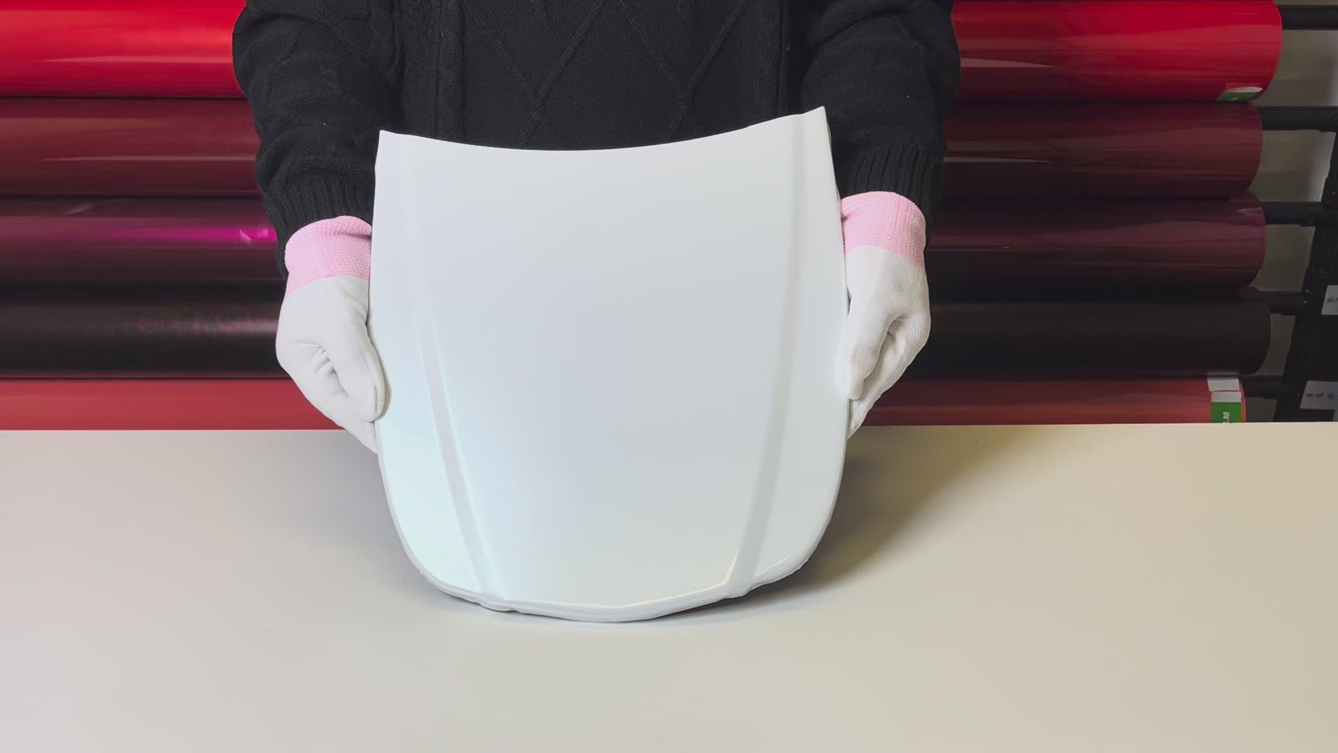 Load video: Ultra Bright Metallic White Vinyl Wrap