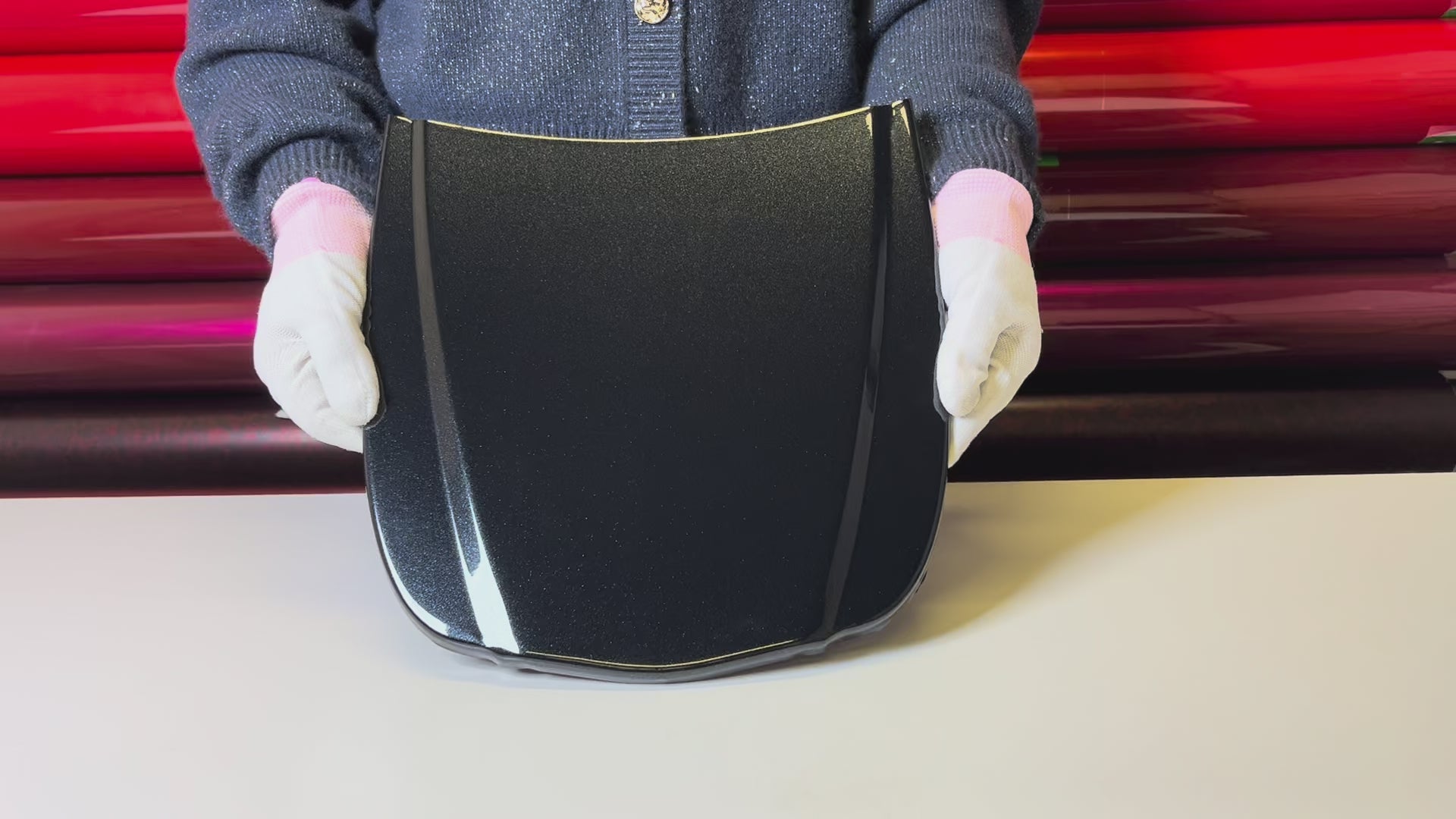 Load video: Diamond Sparkle Obsidian Black Vinyl Wrap