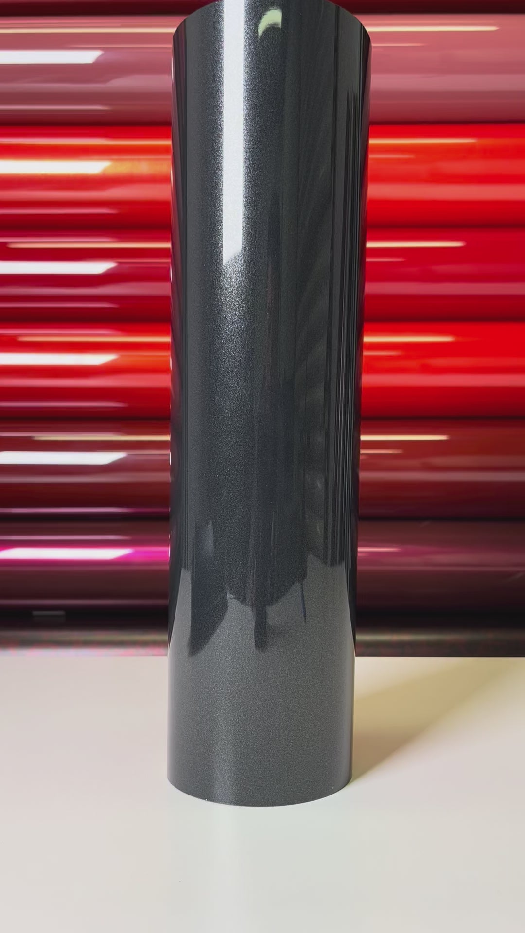 Load video: Volcanic Metallic Grey Vinyl Wrap
