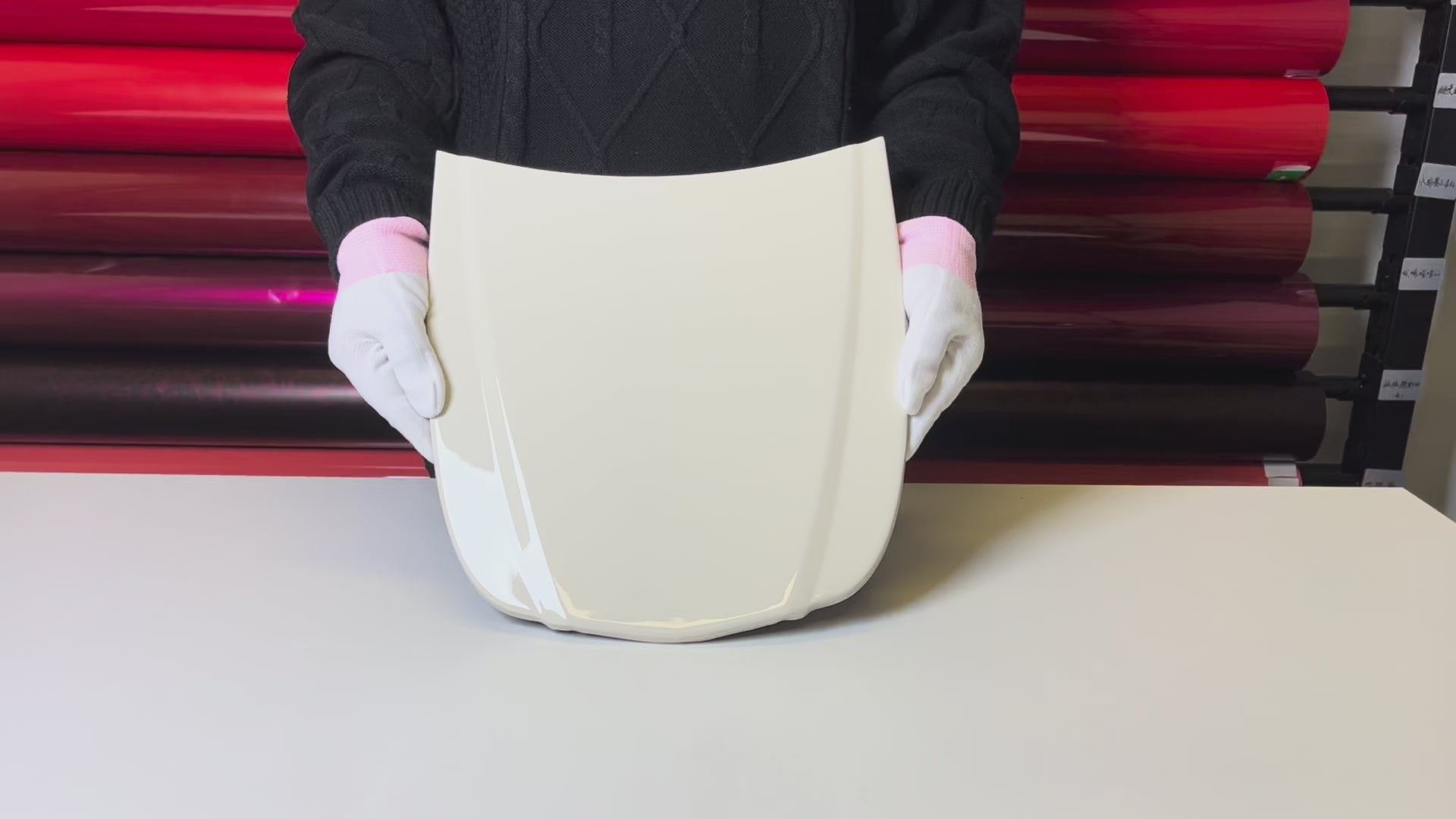 Load video: Crystal Pepper White Vinyl Wrap