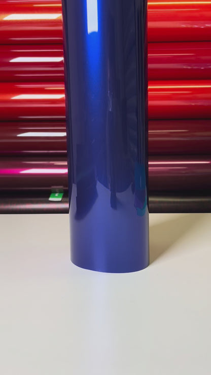 Ultra Gloss Metallic Deep Blue Vinyl Wrap