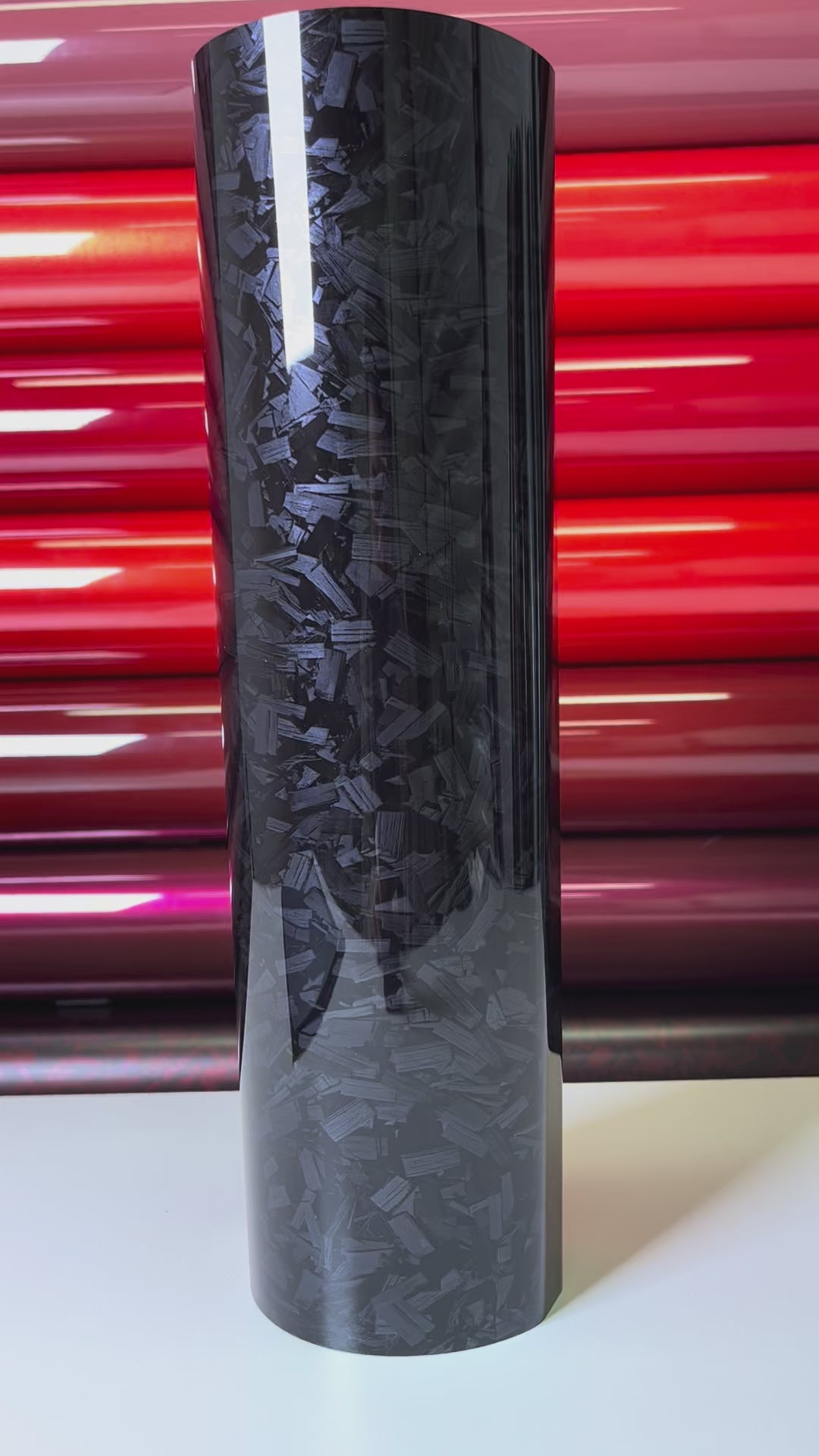 Load video: 6D Crystal Forged Carbon Black Vinyl Wrap