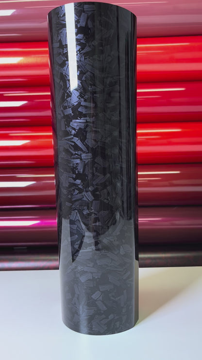 6D Crystal Forged Carbon Black Vinyl Wrap