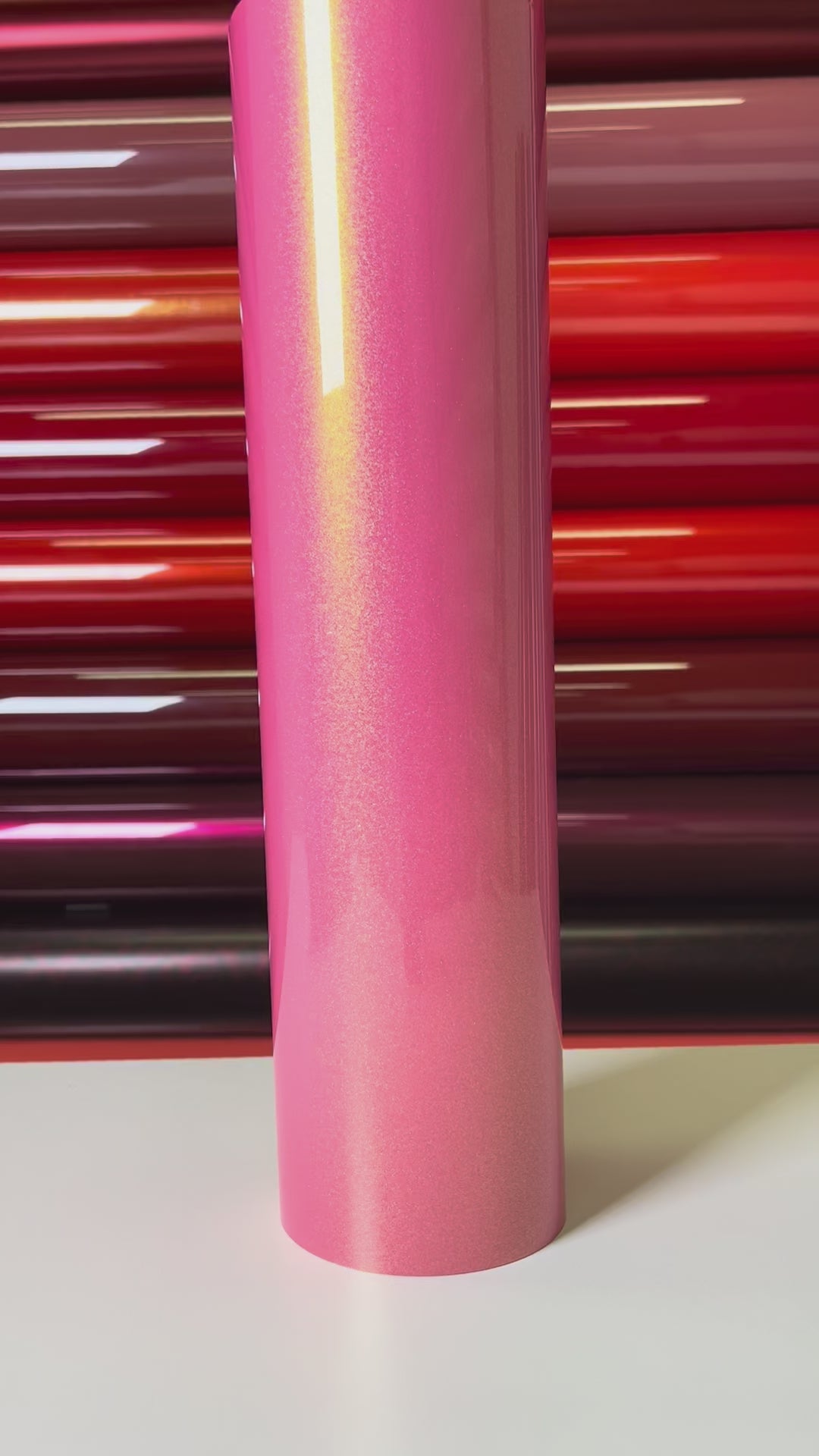 Load video: Diamond Sand Princess Pink Vinyl Wrap