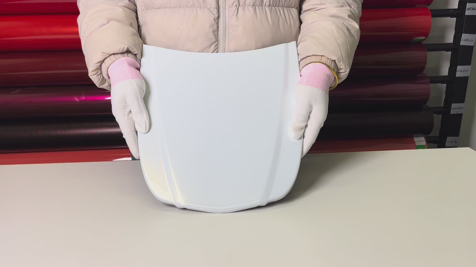 Load video: Diamond Starlight White Gold Vinyl Wrap