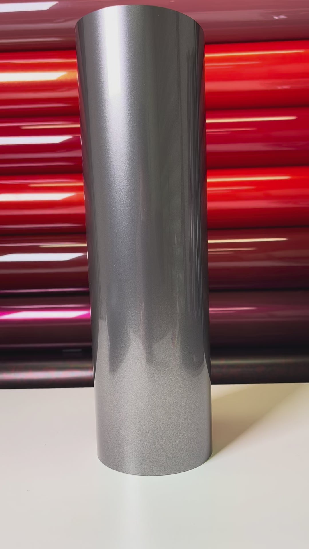 Load video: Ultra Bright Metallic Battle Grey Vinyl Wrap