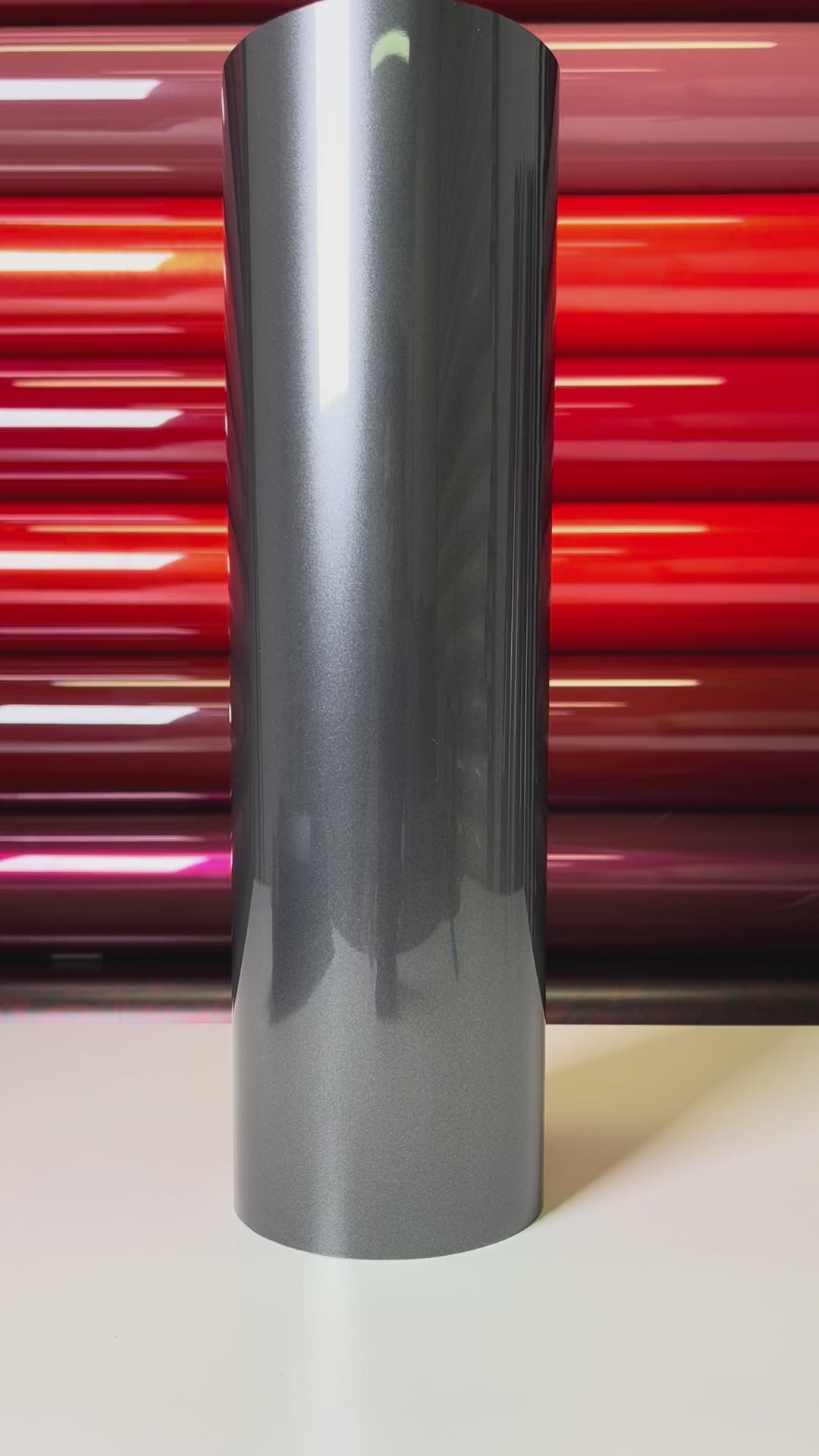 Load video: Ultra Bright Metallic Tungsten Grey Vinyl Wrap