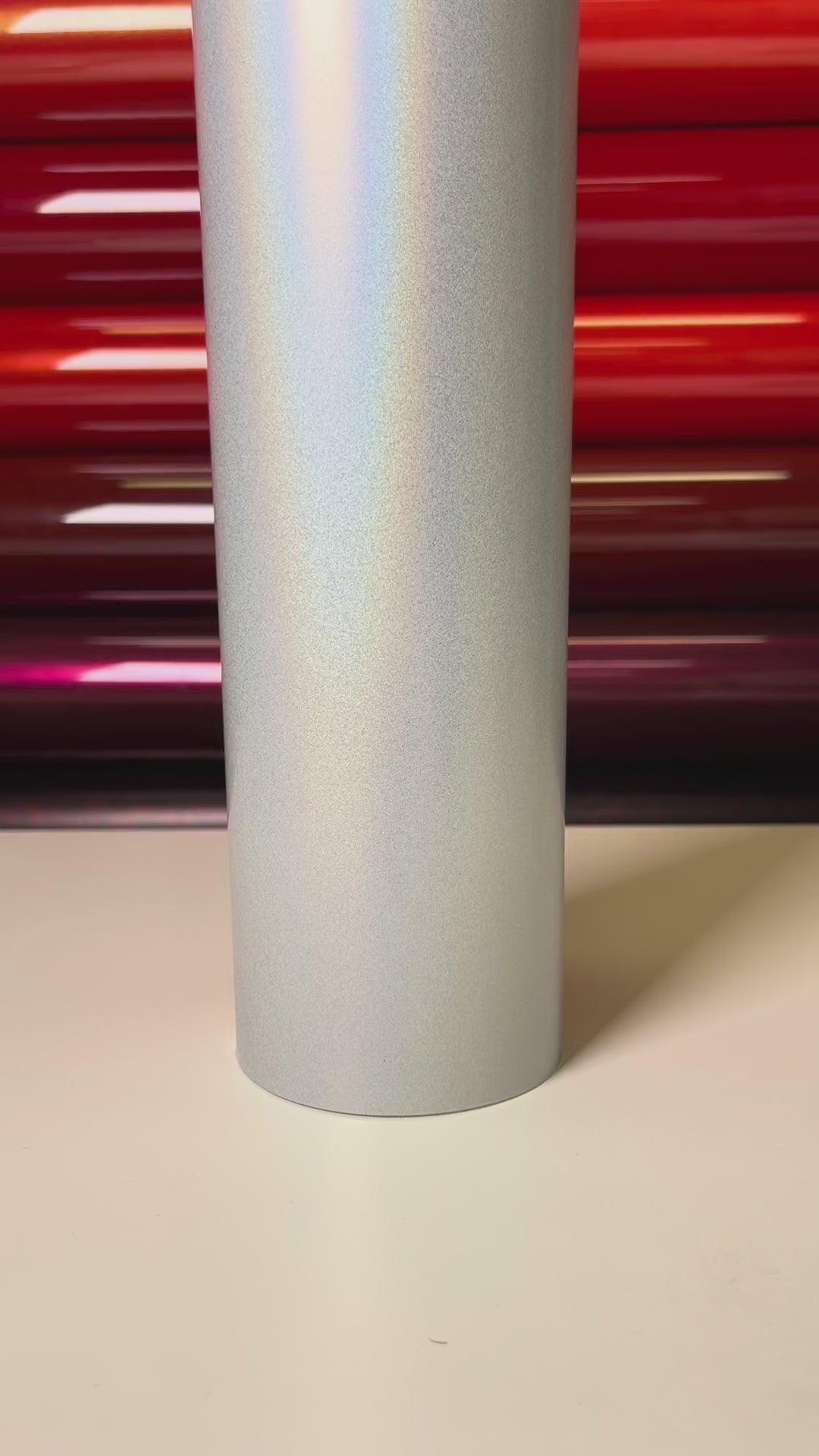 Load video: Holographic White Vinyl Wrap