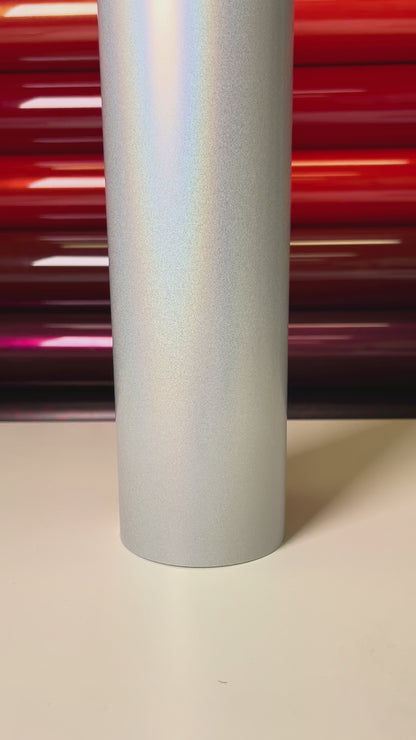 Holographic White Vinyl Wrap